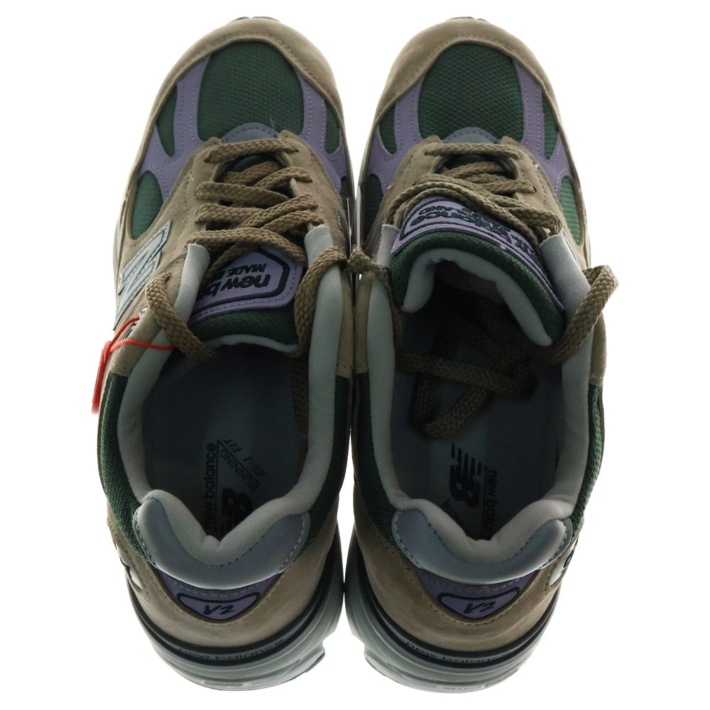 New Balance(ニューバランス) U991DL2 UA別注 メッシュ切替 スエード ローカットスニーカー シューズ ベージュ/グリーン US9/27cm