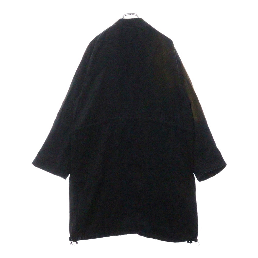 DIESEL(ディーゼル) D-SARAN レーヨン ジップアップ ロングジャケット ブルゾン ブラック/ブラウン A11454