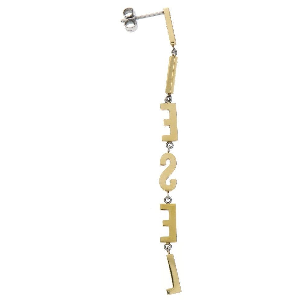 DIESEL(ディーゼル) Two Tone Stainless Steel Drop Earring トゥー トーン ステンレス スチール ドロップ イヤリング ピアス ゴールド DX1546931