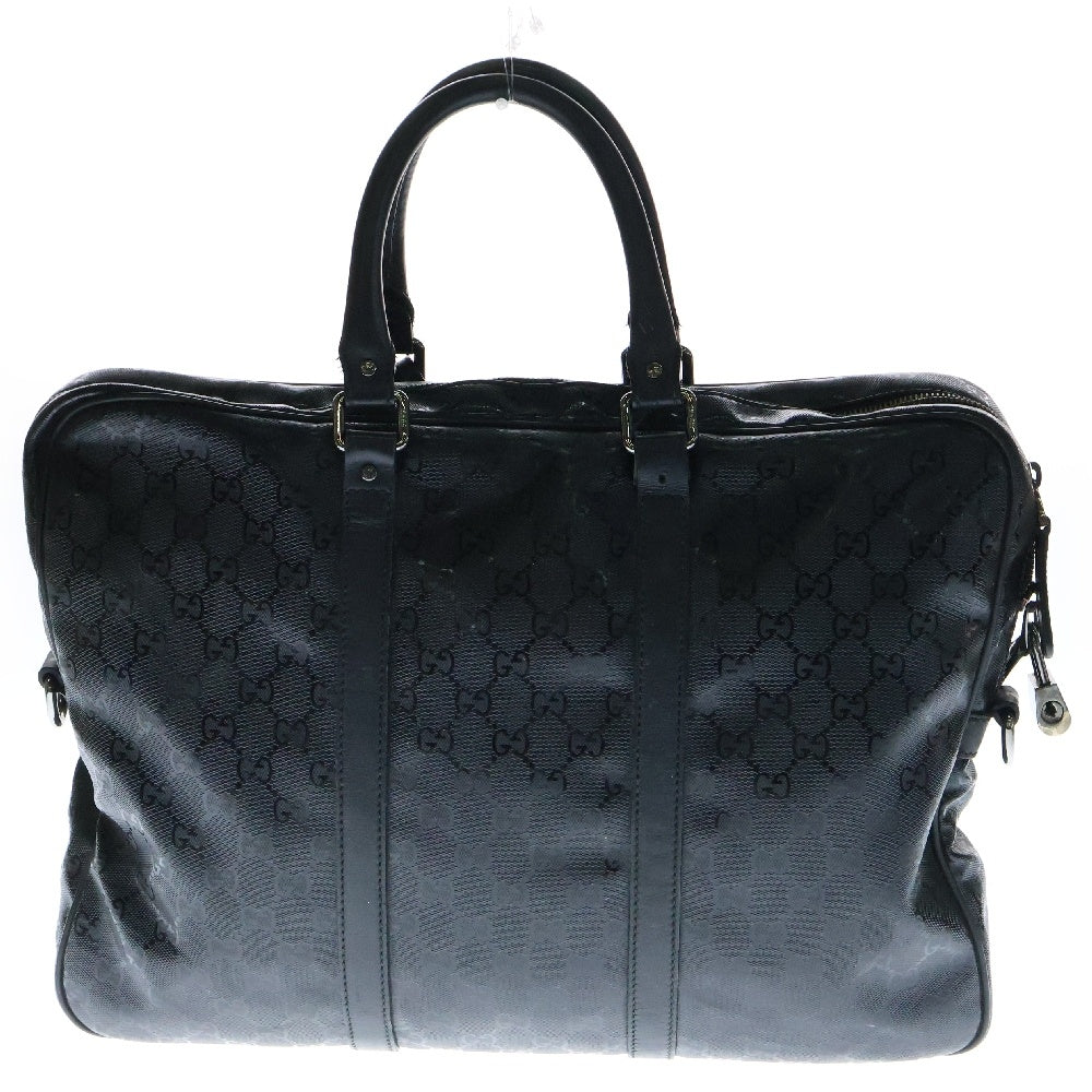 GUCCI(グッチ) GGインプリメ ディアメンテ ビジネス ハンドバッグ PVC レザー ブラック 208463