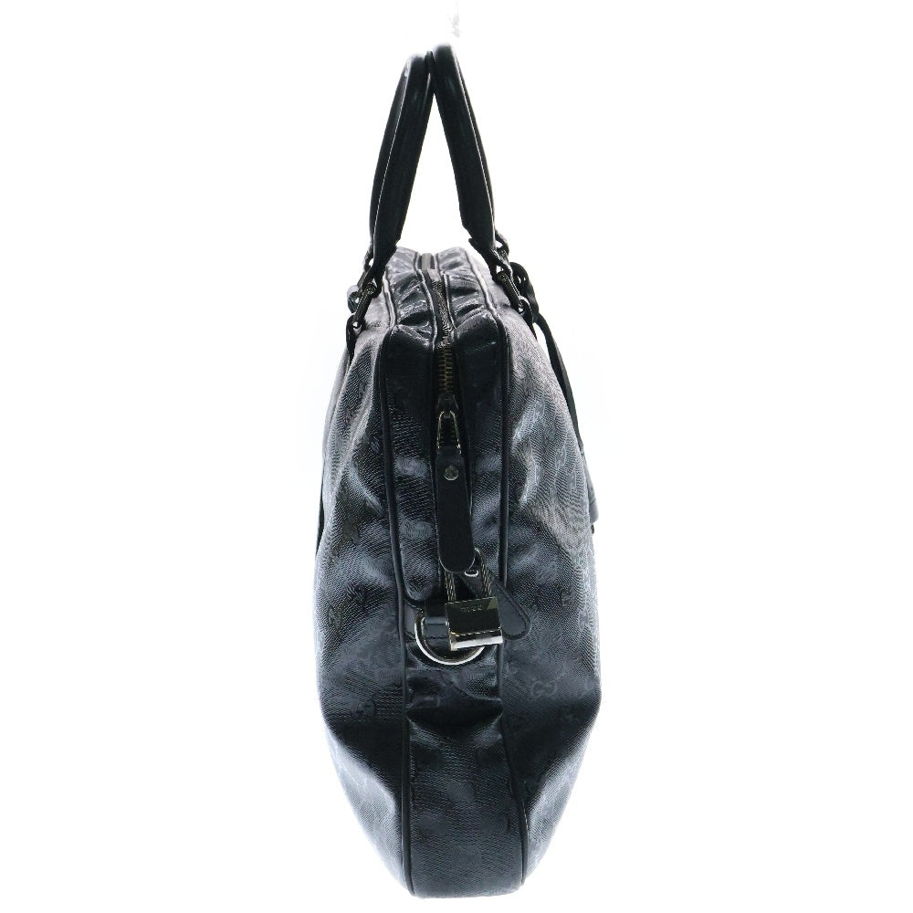 GUCCI(グッチ) GGインプリメ ディアメンテ ビジネス ハンドバッグ PVC レザー ブラック 208463