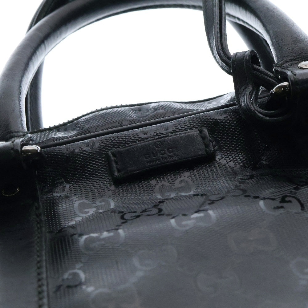 GUCCI(グッチ) GGインプリメ ディアメンテ ビジネス ハンドバッグ PVC レザー ブラック 208463