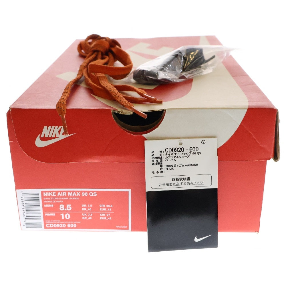 NIKE(ナイキ) AIR MAX 90 QS MARS LANDING エアマックス90 マーズランディング ローカットスニーカー オレンジ US8.5/26.5cm CD0920-600
