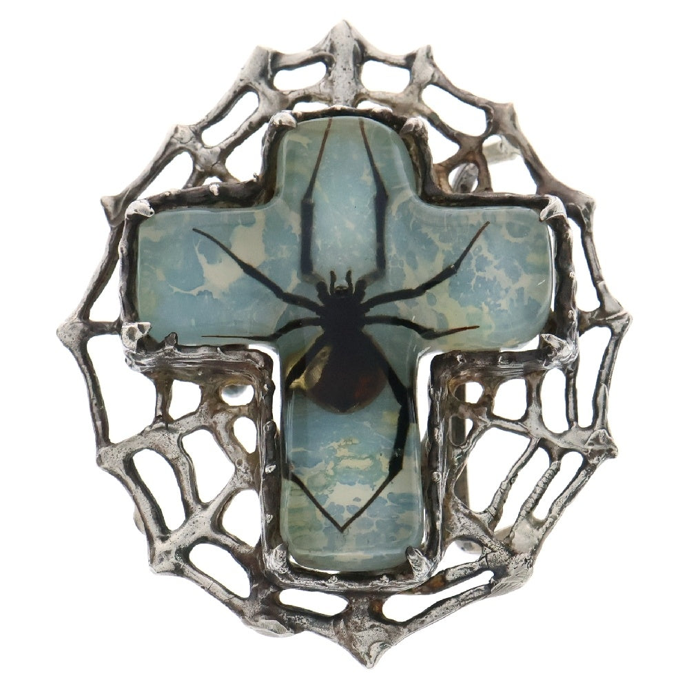 MFM(エムエフエム) LARGE CROSS BELT BUCKLE ラージ クロス スパイダー ベルトバックル ライトブルー/シルバー