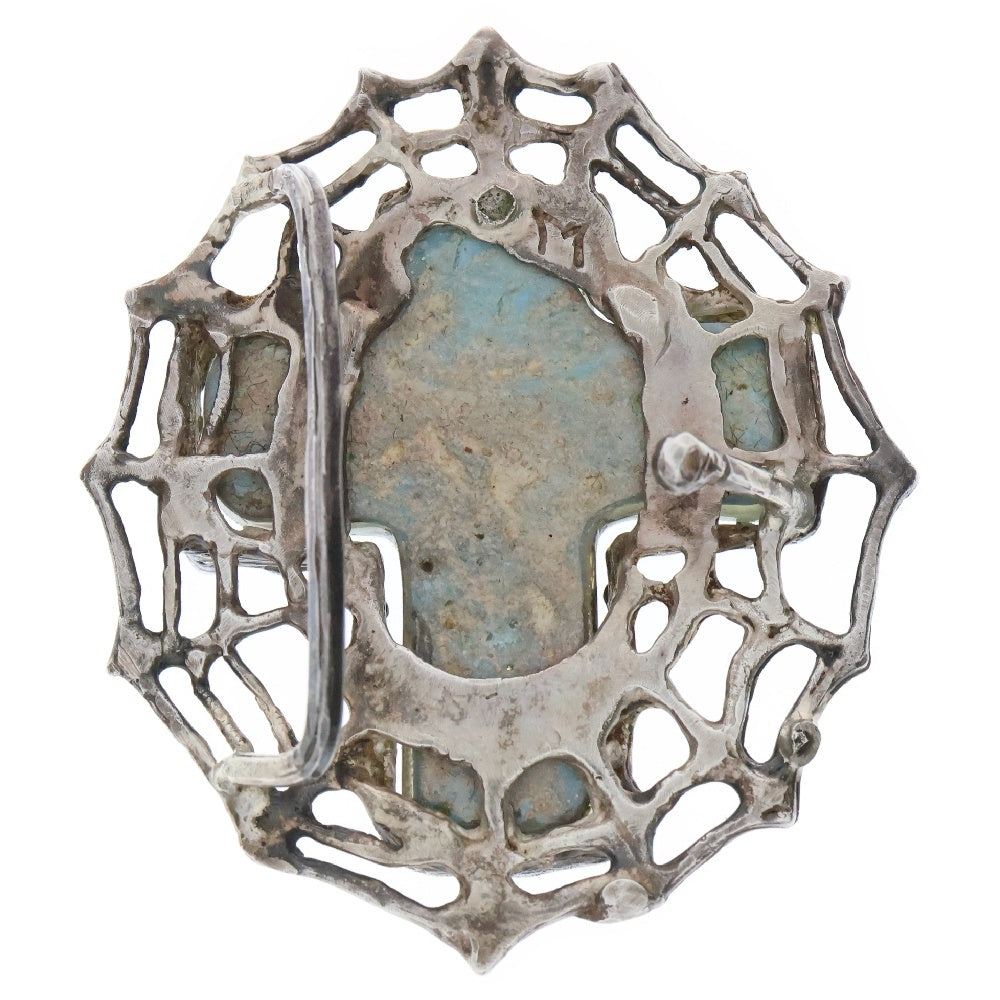 MFM(エムエフエム) LARGE CROSS BELT BUCKLE ラージ クロス スパイダー ベルトバックル ライトブルー/シルバー
