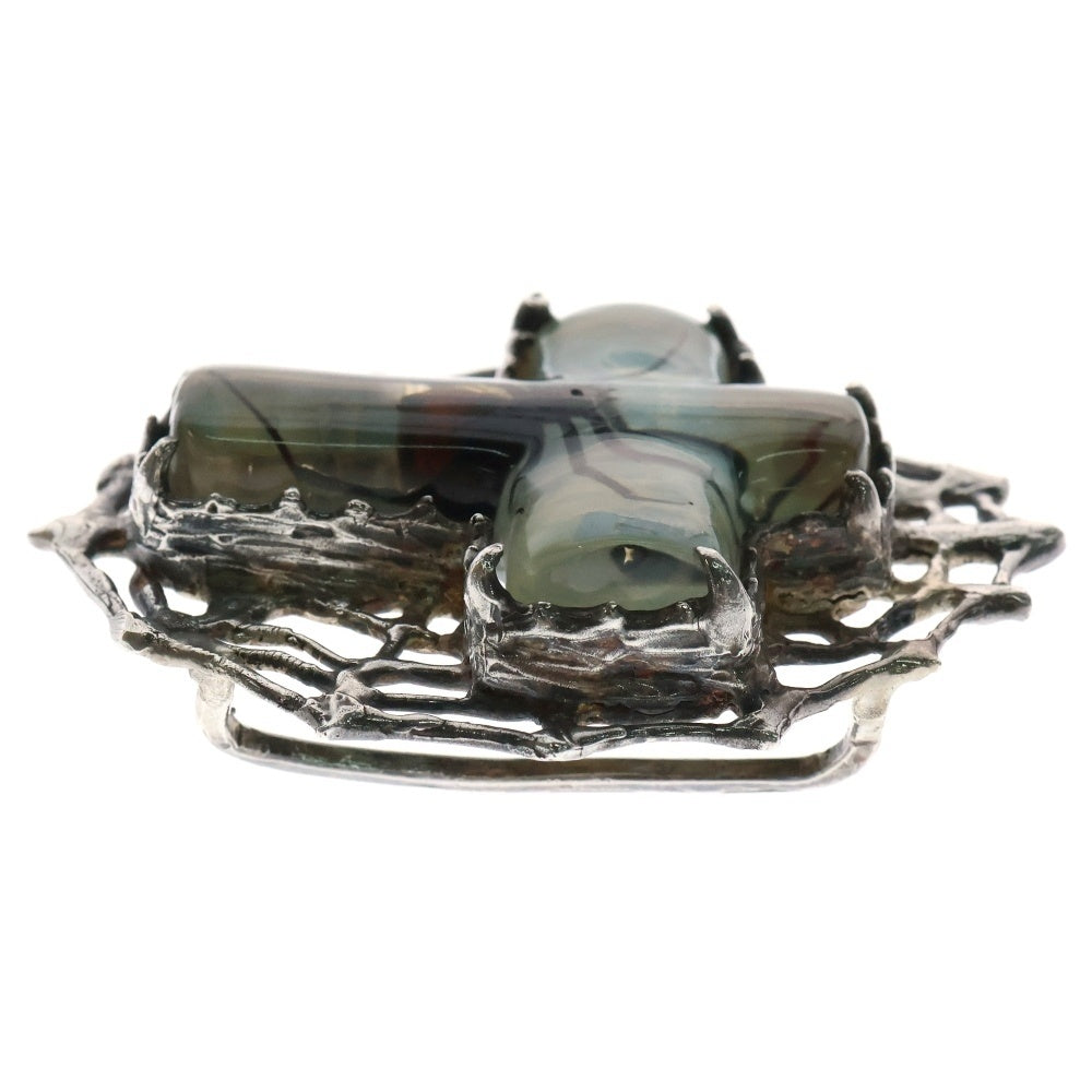 MFM(エムエフエム) LARGE CROSS BELT BUCKLE ラージ クロス スパイダー ベルトバックル ライトブルー/シルバー