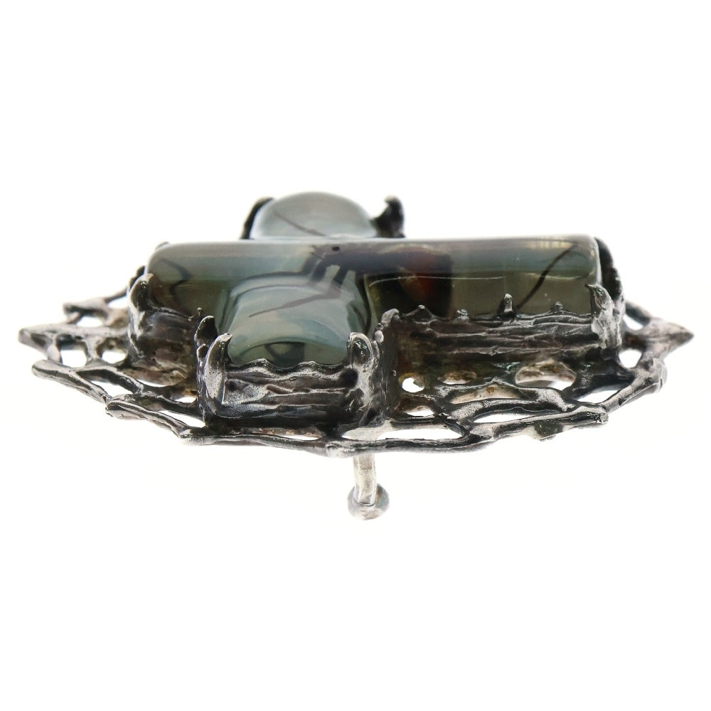 MFM(エムエフエム) LARGE CROSS BELT BUCKLE ラージ クロス スパイダー ベルトバックル ライトブルー/シルバー