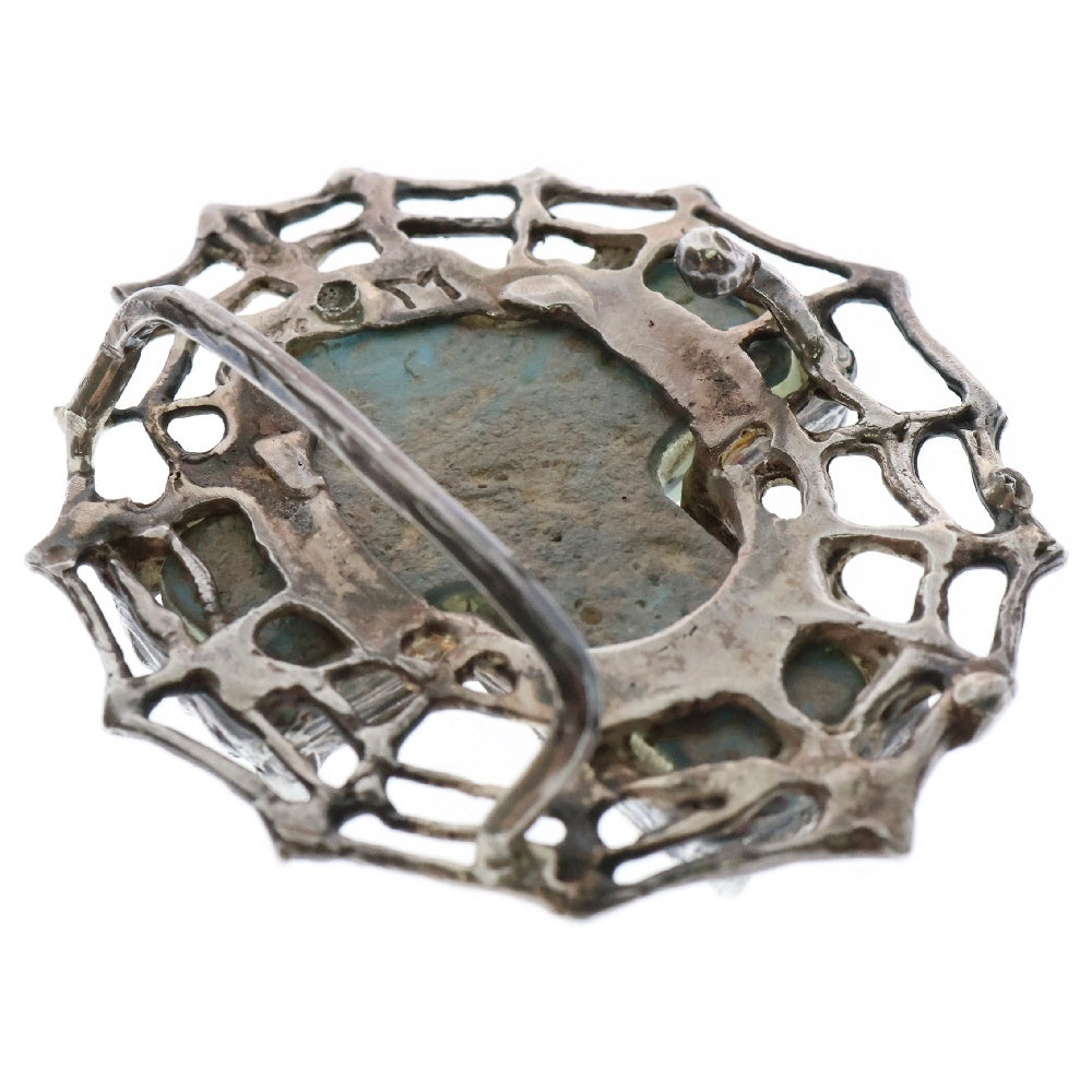 MFM(エムエフエム) LARGE CROSS BELT BUCKLE ラージ クロス スパイダー ベルトバックル ライトブルー/シルバー