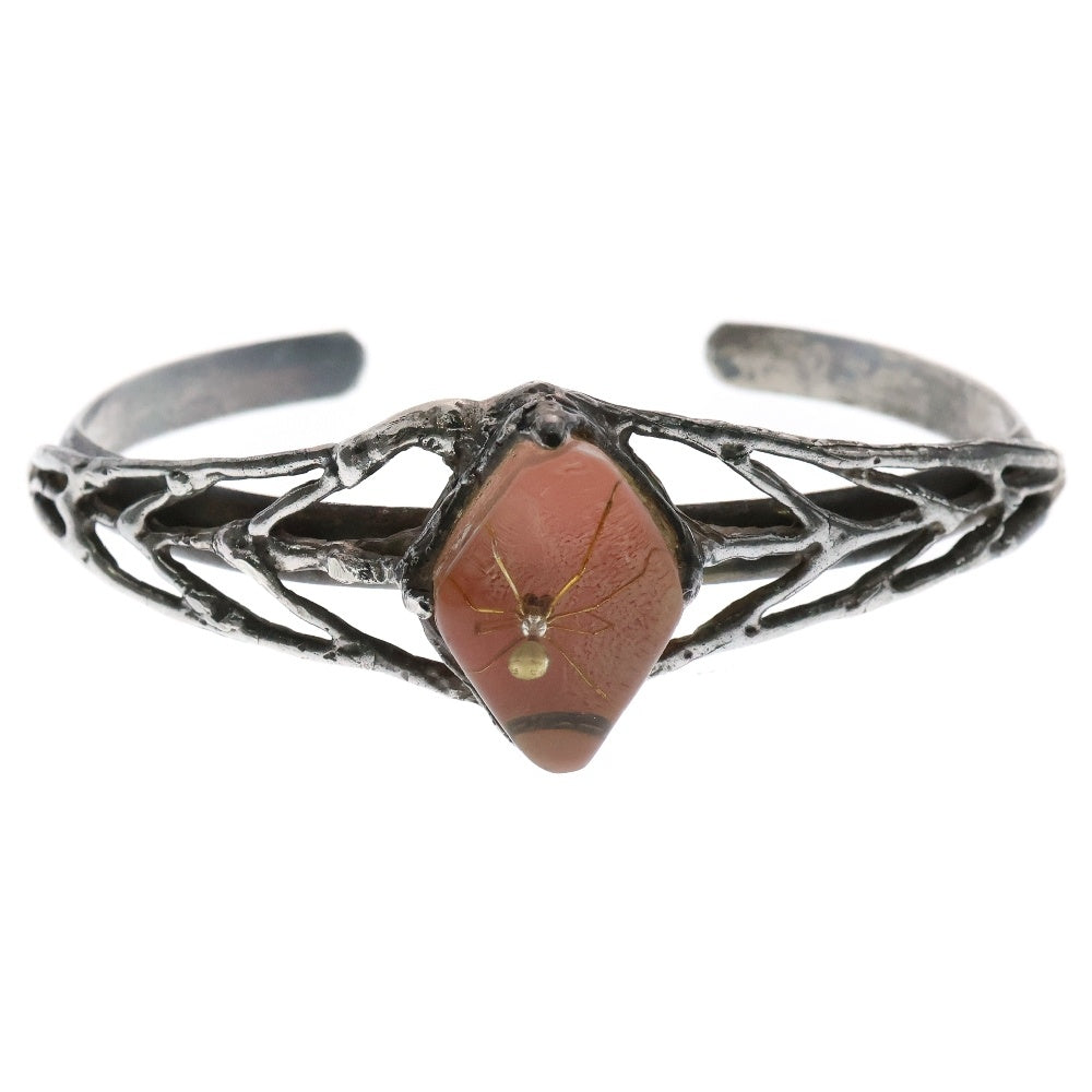MFM(エムエフエム) DIA BANGLE ダイヤ スパイダー バングル ブレスレット ピンク/シルバー