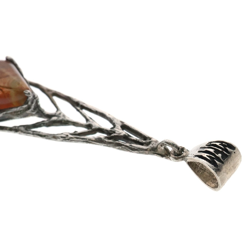 MFM(エムエフエム) DIA WEB PENDANT NECKLACE ダイヤ スパイダー ウェブ ペンダントトップ ネックレス オレンジ/シルバー