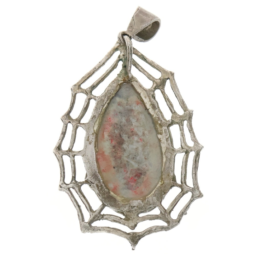 MFM(エムエフエム) LARGE TEAR DROP PENDANT NECKLACE ラージ ティアドロップ スパイダー ペンダントトップ ネックレス ホワイト/シルバー