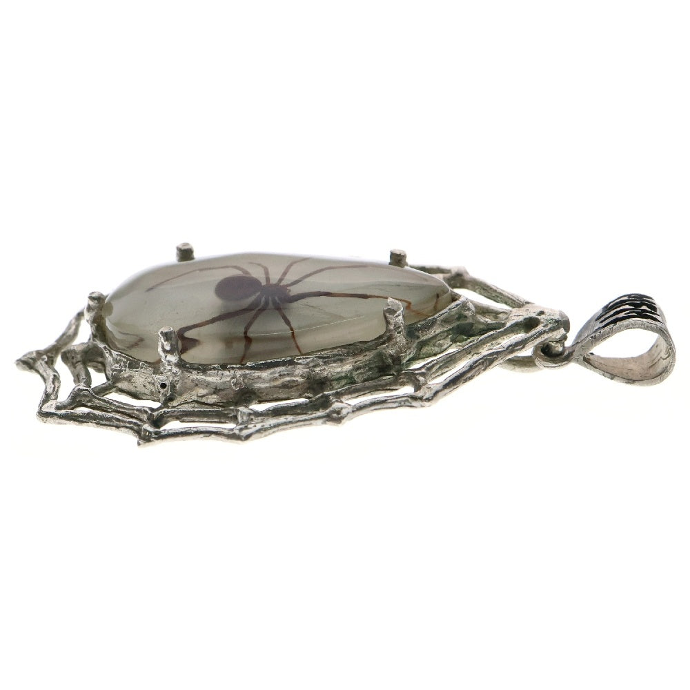 MFM(エムエフエム) LARGE TEAR DROP PENDANT NECKLACE ラージ ティアドロップ スパイダー ペンダントトップ ネックレス ホワイト/シルバー