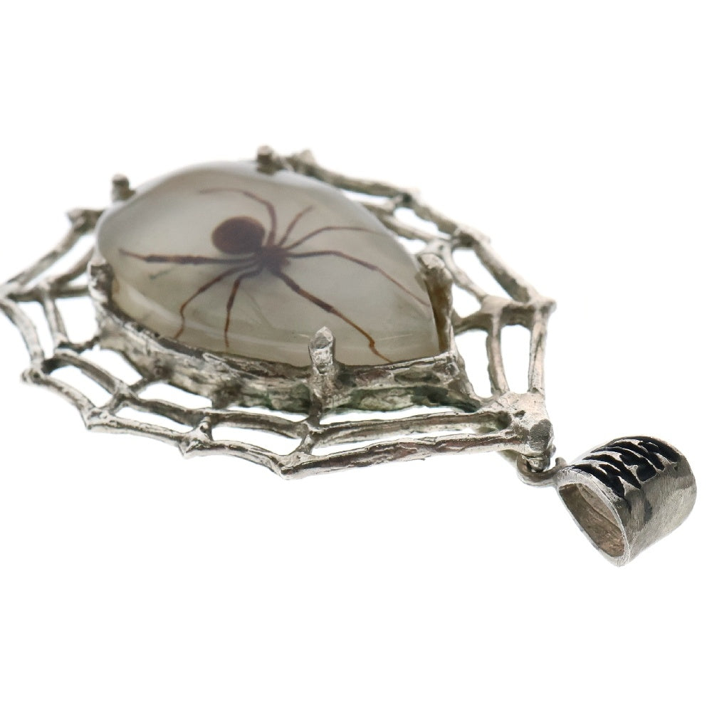 MFM(エムエフエム) LARGE TEAR DROP PENDANT NECKLACE ラージ ティアドロップ スパイダー ペンダントトップ ネックレス ホワイト/シルバー