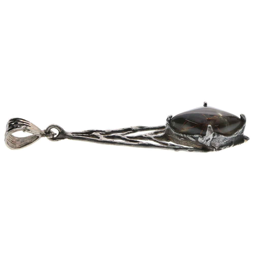 MFM(エムエフエム) DIA WEB PENDANT NECKLACE ダイヤ スパイダー ウェブ ペンダントトップ ネックレス ブラウン/シルバー