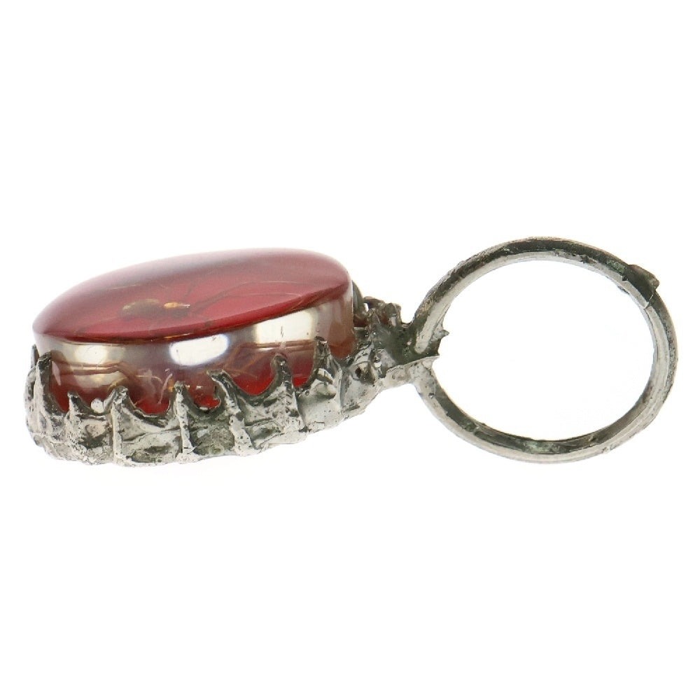 MFM(エムエフエム) OVAL PENDANT NECKLACE オーバル スパイダー ペンダントトップ ネックレス レッド/シルバー