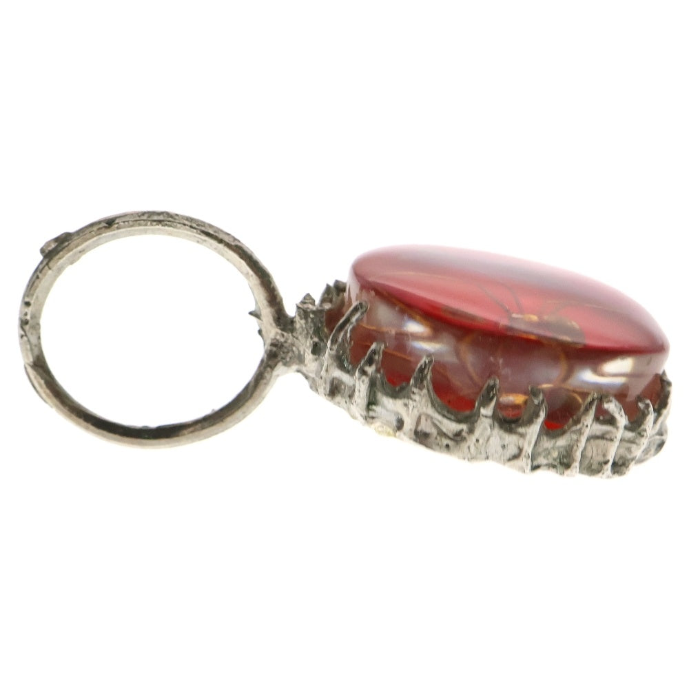 MFM(エムエフエム) OVAL PENDANT NECKLACE オーバル スパイダー ペンダントトップ ネックレス レッド/シルバー