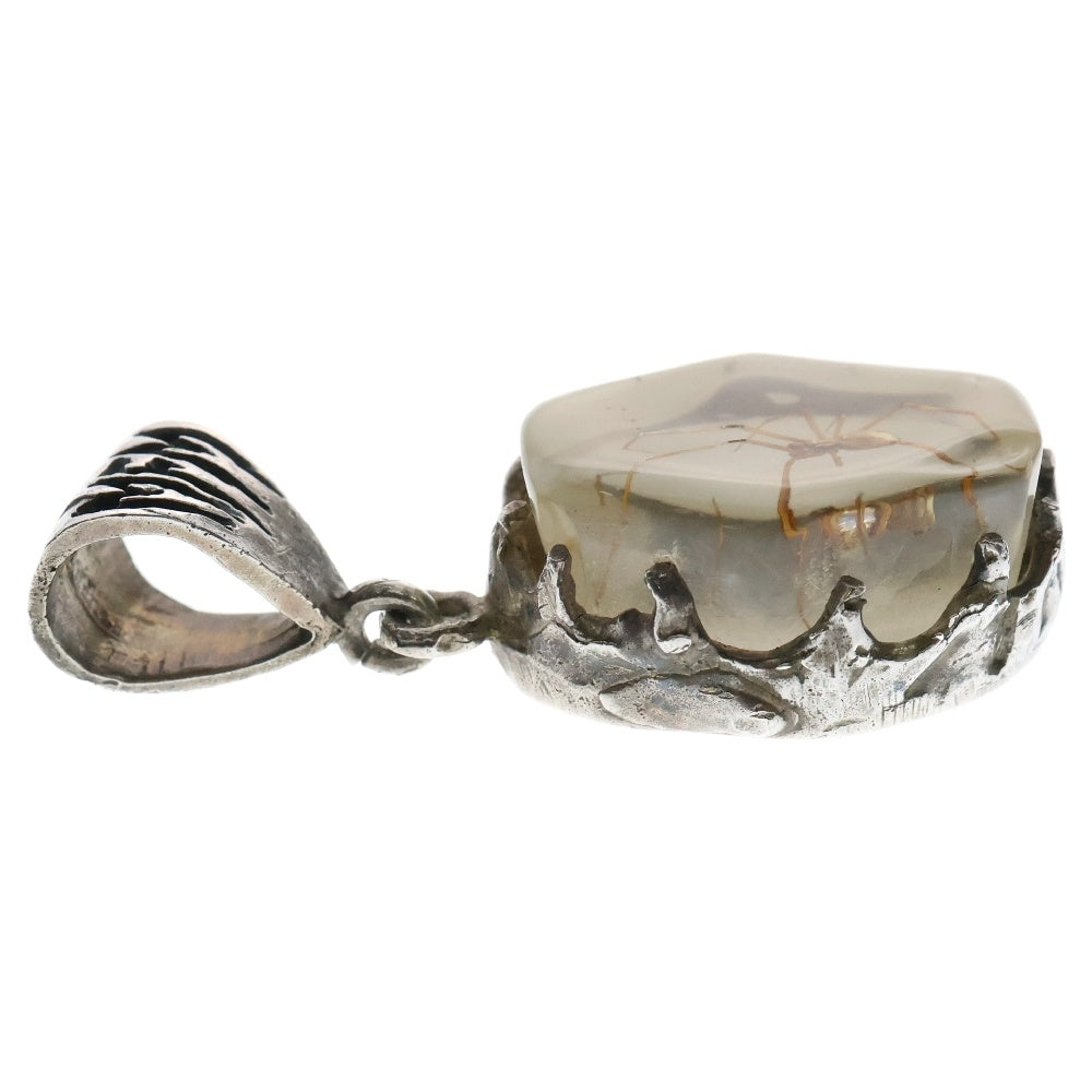MFM(エムエフエム) HEX PENDANT NECKLACE ヘックス スパイダー ペンダントトップ ネックレス ホワイト/シルバー