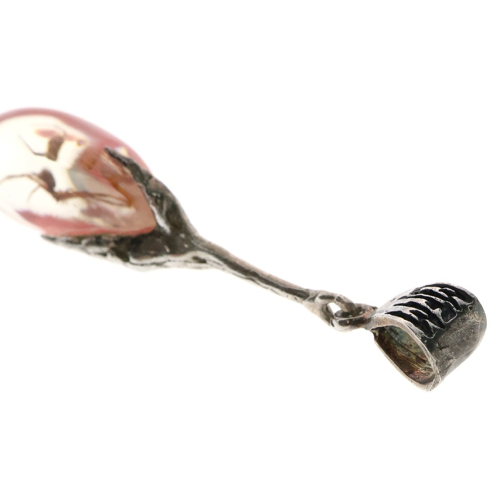 MFM(エムエフエム) TEAR DROP PENDANT NECKLACE ティアドロップ スパイダー ペンダントトップ ネックレス ピンク/シルバー