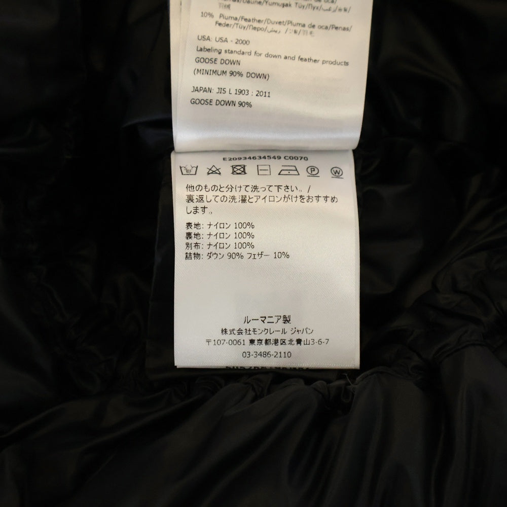 MONCLER(モンクレール) 19AW BANDAMA バンダム ダウン ジャケット ブラック E20934634549 C0070