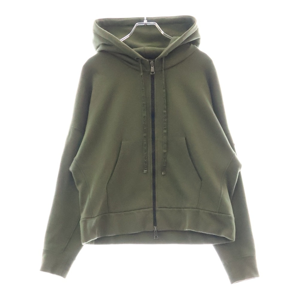 MONCLER(モンクレール) 19AW MAGLIA CARDIGAN ロゴテープ ジップアップ スウェット パーカー カーキ E20938460900 V8037