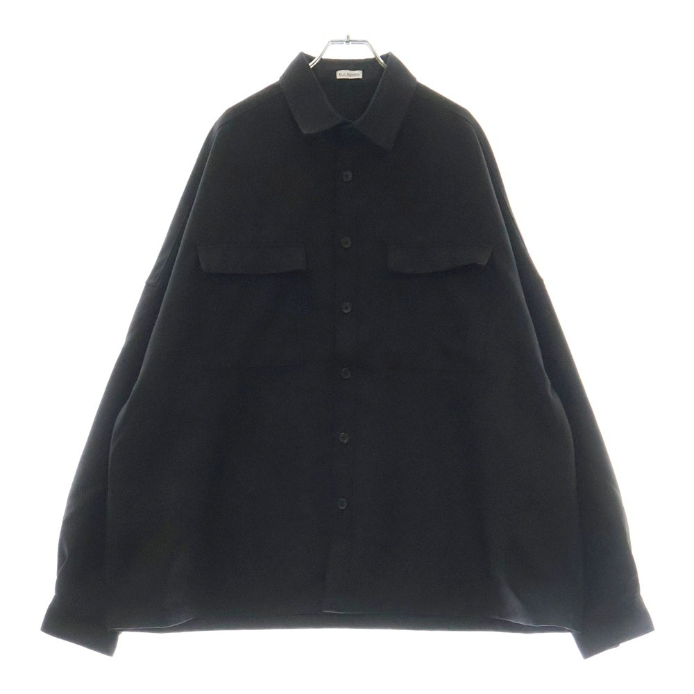 WILLY CHAVARRIA(ウィリーチャバリア) BIG WILLY LS SHIRT ビッグウィリー オーバーサイズ レギュラーカラー シャツジャケット ブラック