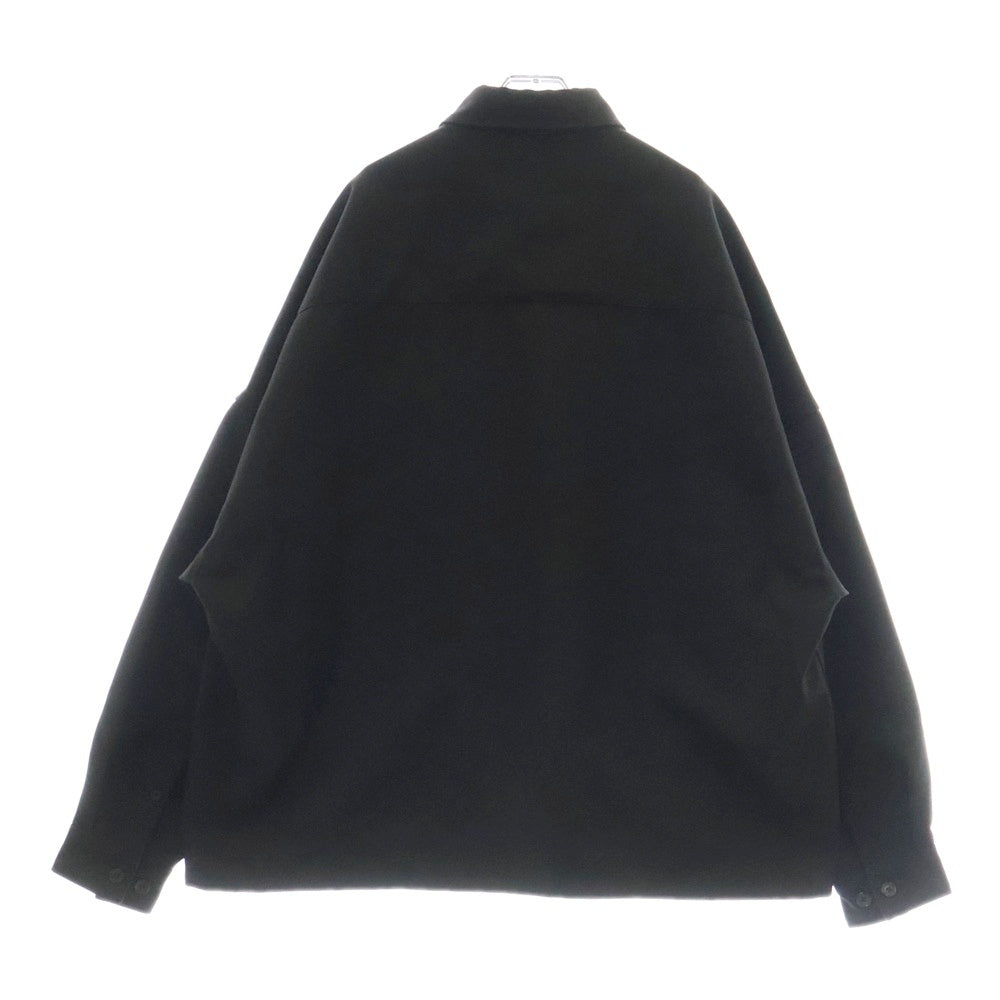 WILLY CHAVARRIA(ウィリーチャバリア) BIG WILLY LS SHIRT ビッグウィリー オーバーサイズ レギュラーカラー シャツジャケット ブラック