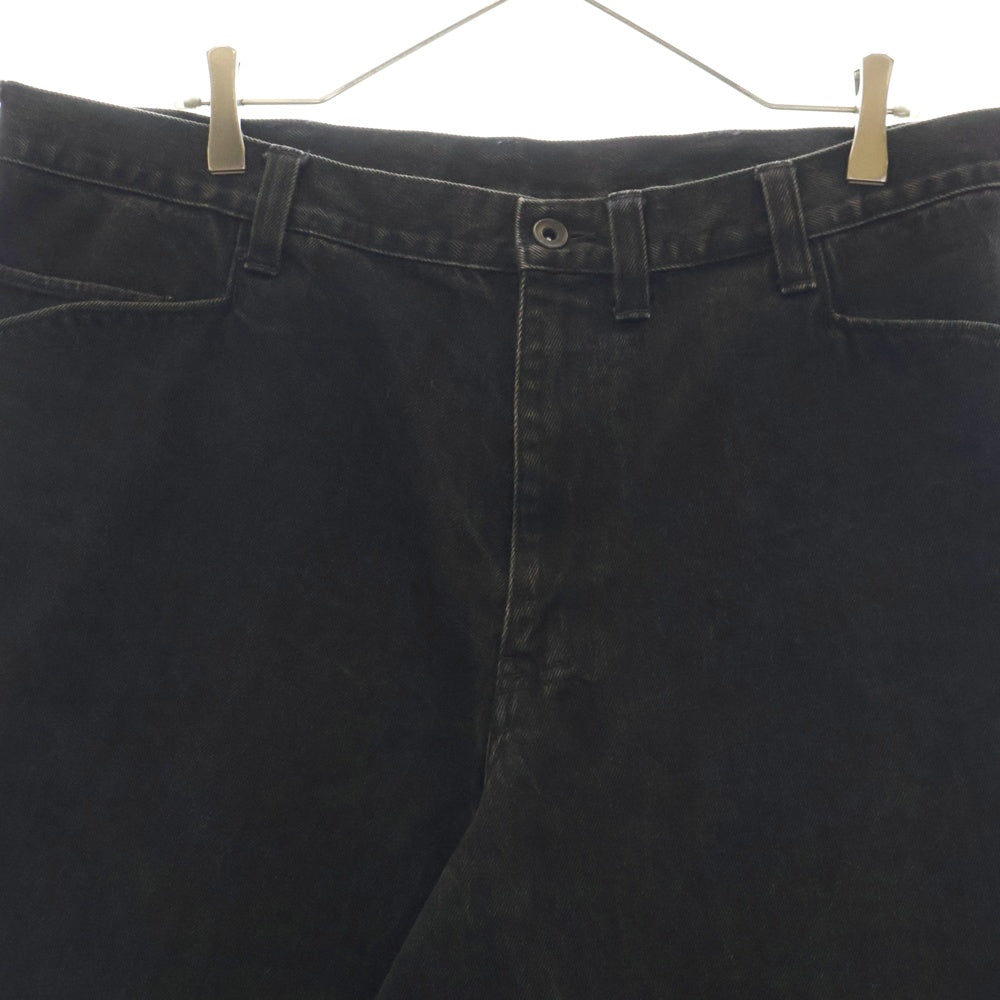 ESSAY(エッセイ) OVERSIZED TAPERED PANT オーバーサイズ テーパード カットオフ デニムパンツ ブラック ES02P-03