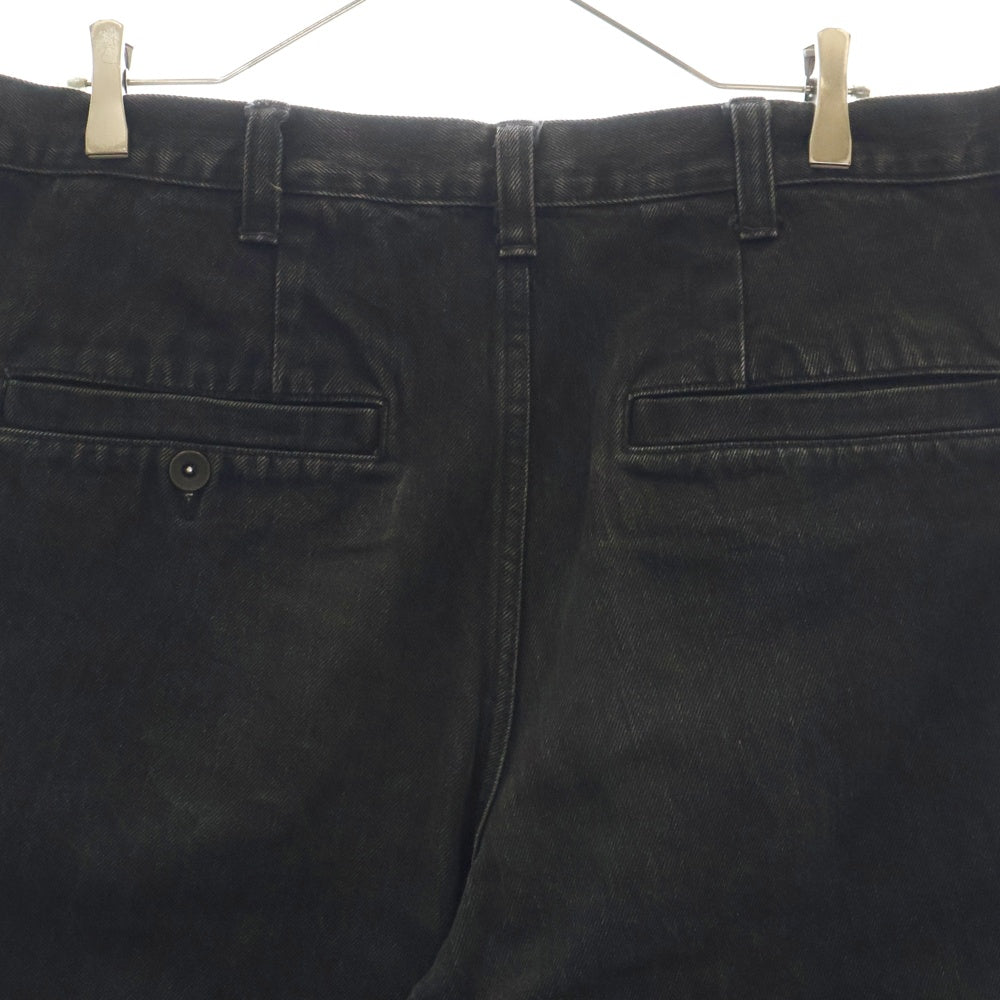 ESSAY(エッセイ) OVERSIZED TAPERED PANT オーバーサイズ テーパード カットオフ デニムパンツ ブラック ES02P-03