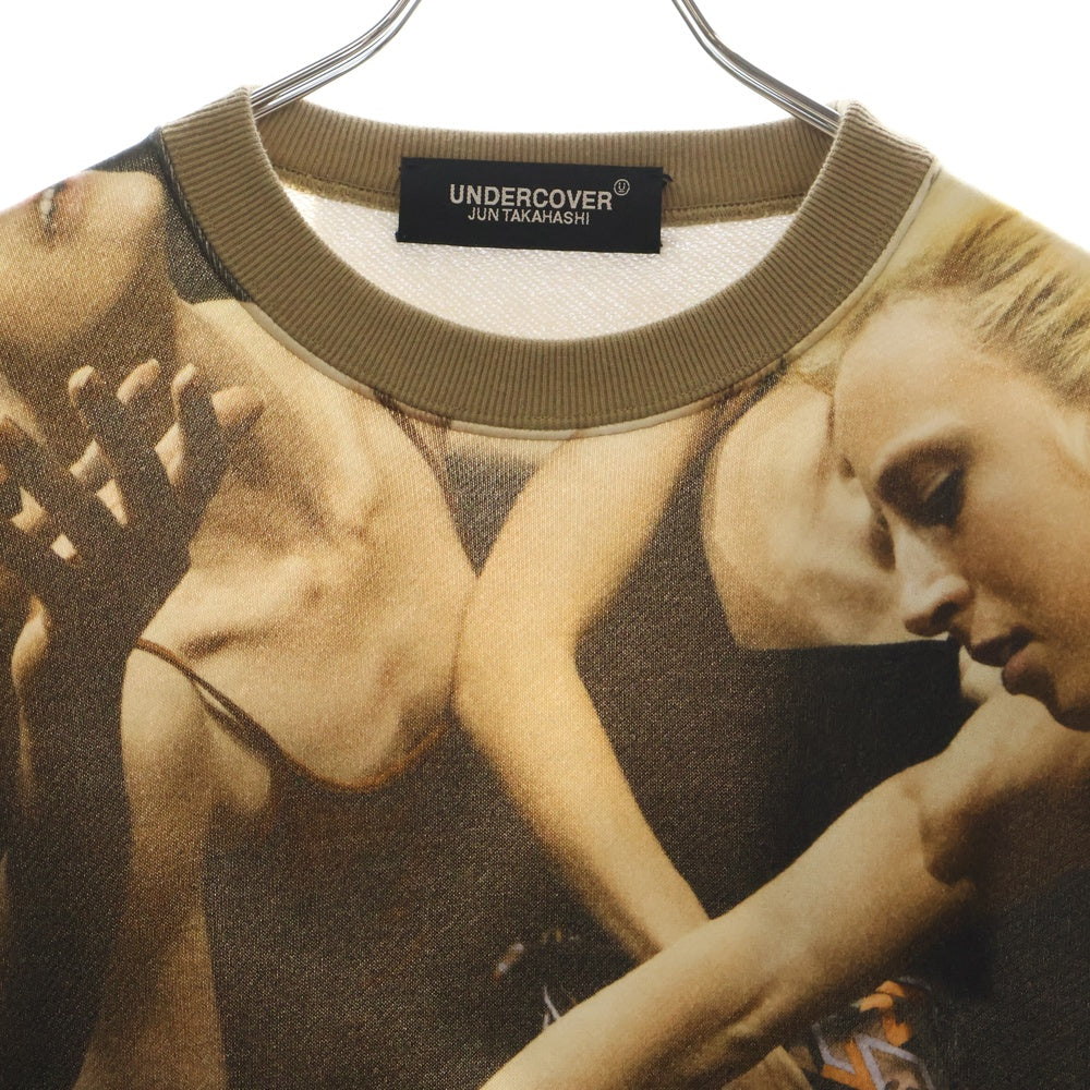 UNDERCOVER(アンダーカバー) 19AW SUSPIRIA サスペリア フロントコード付 総柄 クルーネック 長袖 スウェットトレーナー ブラック レディース UCX1801-1