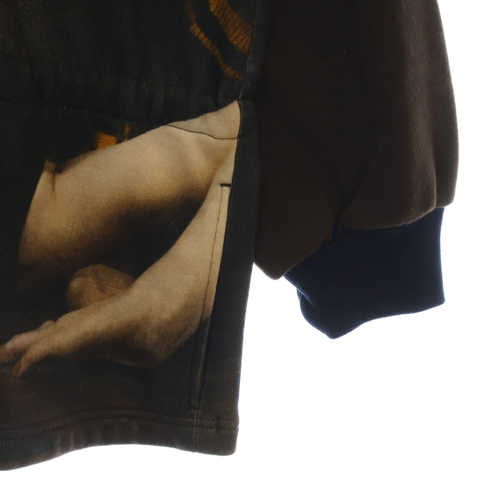 UNDERCOVER(アンダーカバー) 19AW SUSPIRIA サスペリア フロントコード付 総柄 クルーネック 長袖 スウェットトレーナー ブラック レディース UCX1801-1