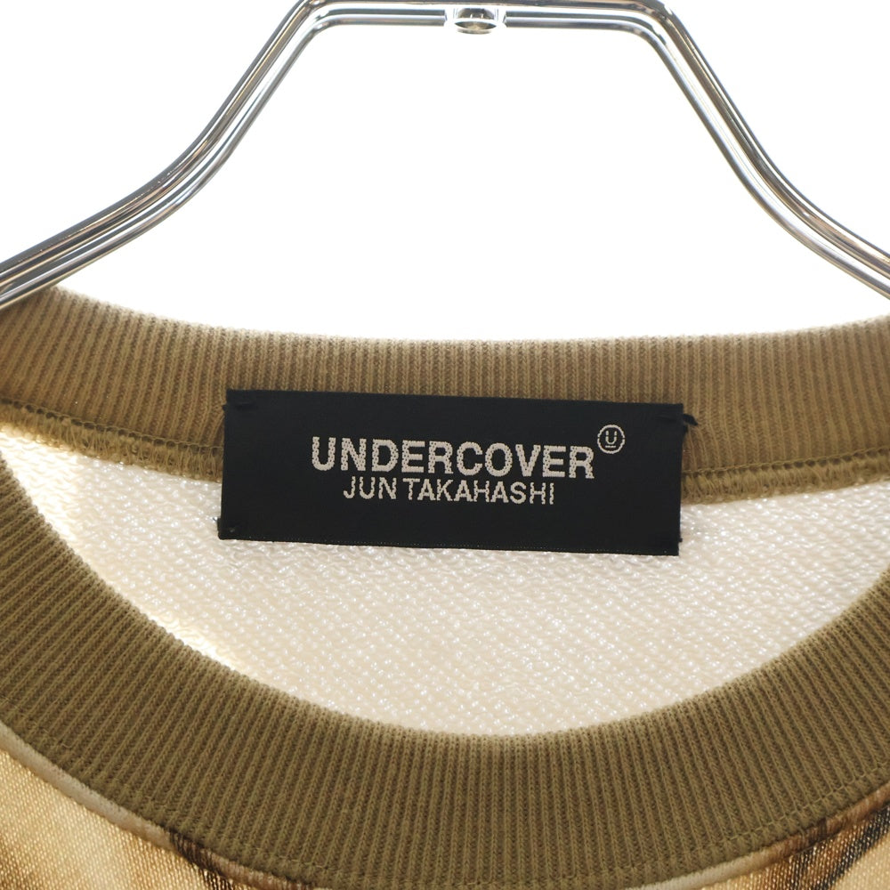 UNDERCOVER(アンダーカバー) 19AW SUSPIRIA サスペリア フロントコード付 総柄 クルーネック 長袖 スウェットトレーナー ブラック レディース UCX1801-1