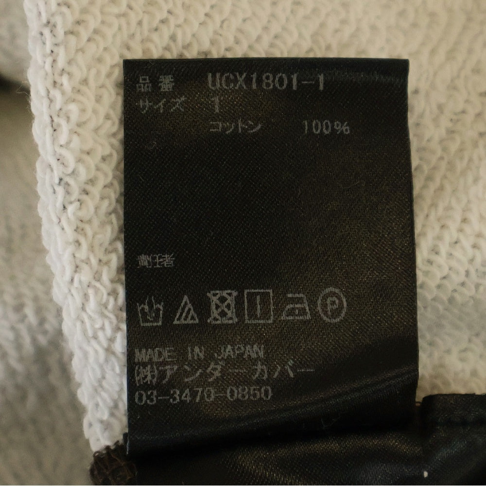 UNDERCOVER(アンダーカバー) 19AW SUSPIRIA サスペリア フロントコード付 総柄 クルーネック 長袖 スウェットトレーナー ブラック レディース UCX1801-1