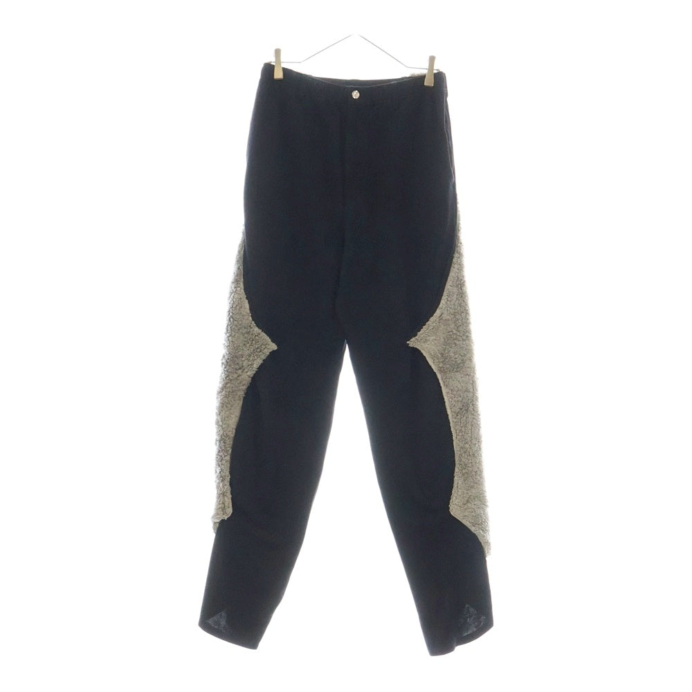 KIKO KOSTADINOV(キココスタディノフ) ボア切替 スラックスパンツ ブラック/グレー