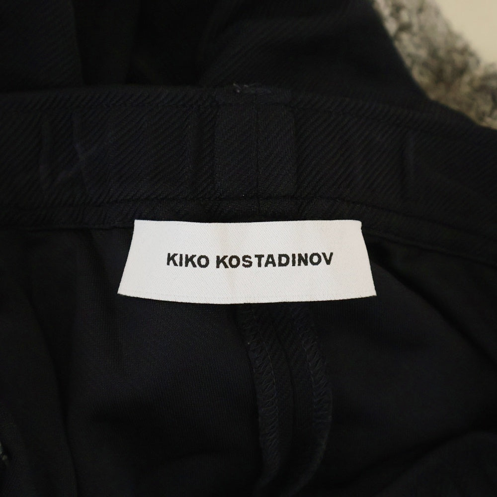 KIKO KOSTADINOV(キココスタディノフ) ボア切替 スラックスパンツ ブラック/グレー