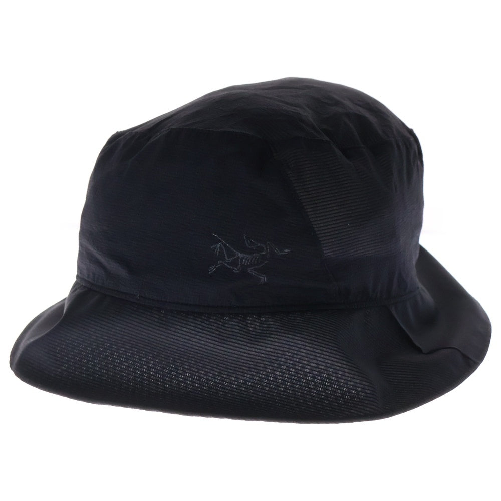 ARC'TERYX(アークテリクス) Aerios Bucket Hat エアリオス ロゴプリント ナイロン バケットハット ブラック X000007767