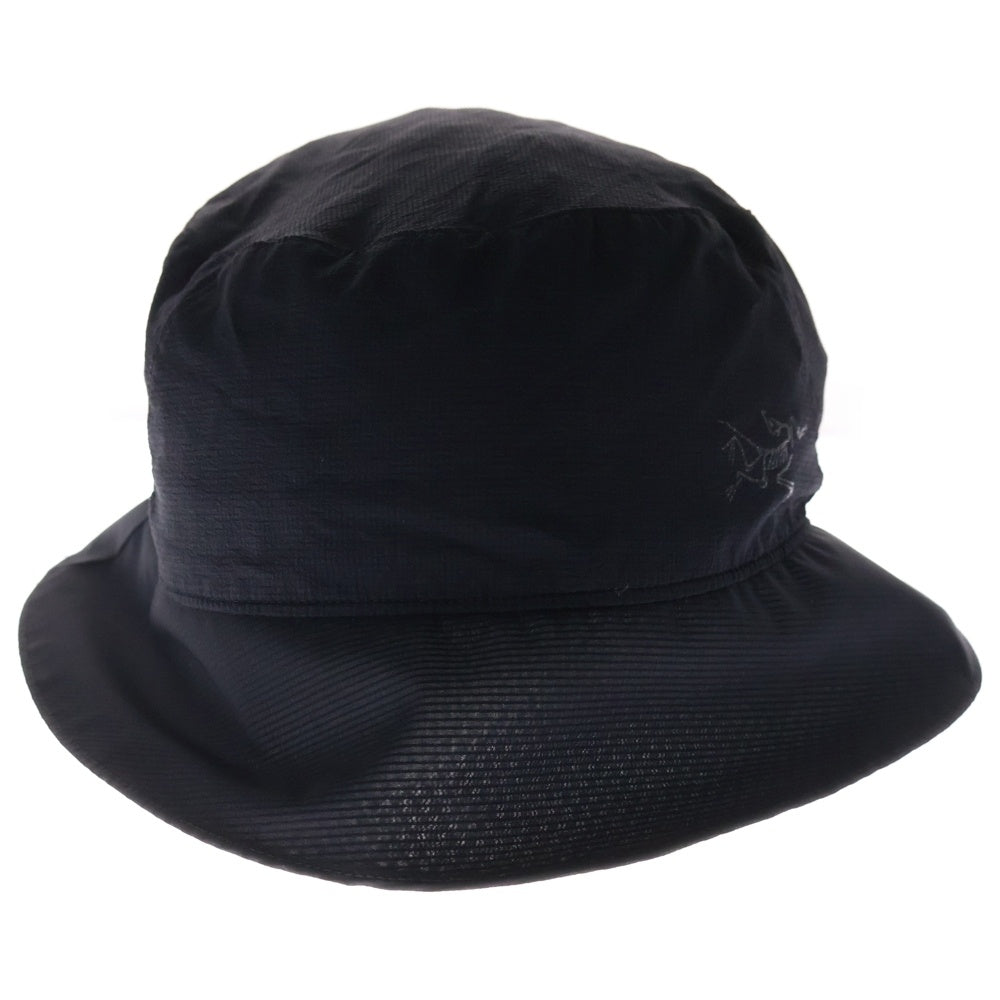 ARC'TERYX(アークテリクス) Aerios Bucket Hat エアリオス ロゴプリント ナイロン バケットハット ブラック X000007767