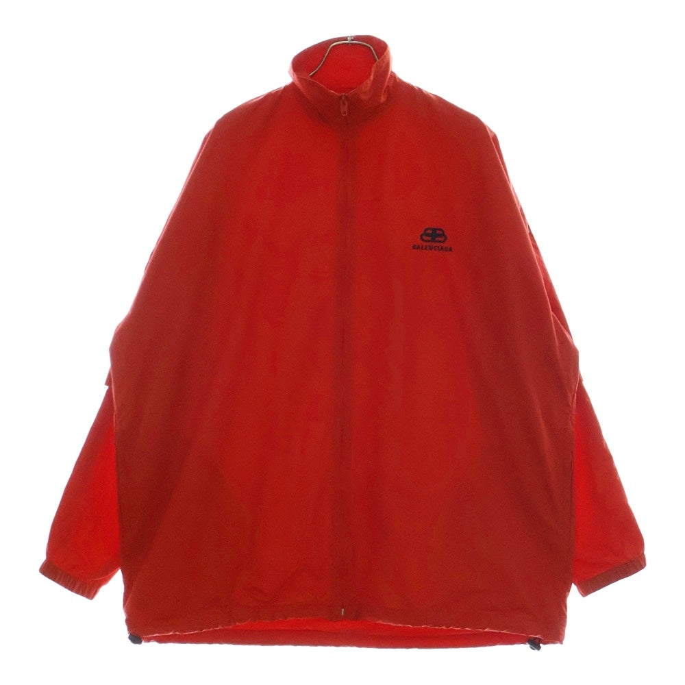BALENCIAGA(バレンシアガ) 19AW BBロゴ ダブルスリーブ ナイロンジップアップブルゾン ジャケット レッド 602278 TG011