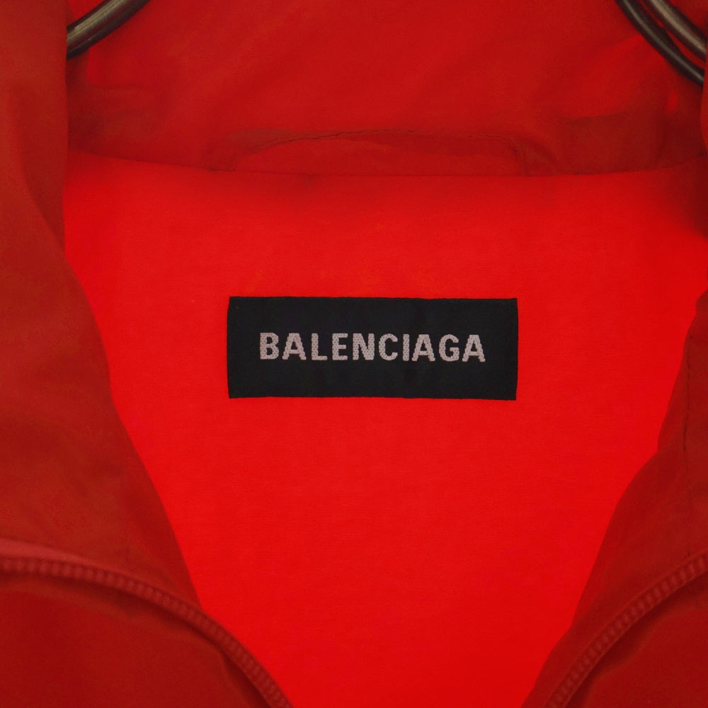 BALENCIAGA(バレンシアガ) 19AW BBロゴ ダブルスリーブ ナイロンジップアップブルゾン ジャケット レッド 602278 TG011