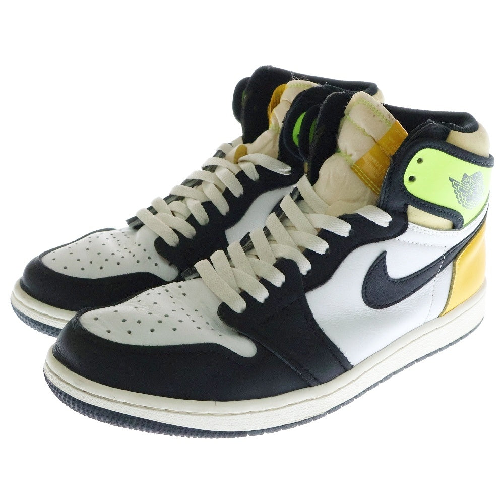 NIKE(ナイキ) AIR JORDAN 1 RETRO HIGH OG Volt Gold エアジョーダン1 ボルト ハイカットスニーカー ホワイト/イエロー US9.5/27.5cm 555088-118