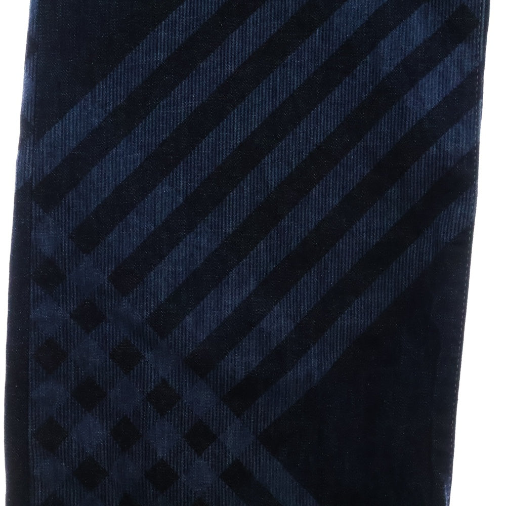 Vivienne Westwood(ヴィヴィアンウエストウッド) CHECK TAPERD JEANS チェック柄 テーパードジーンズ ジップフライデニムパンツ ブルー/ネイビー レディース