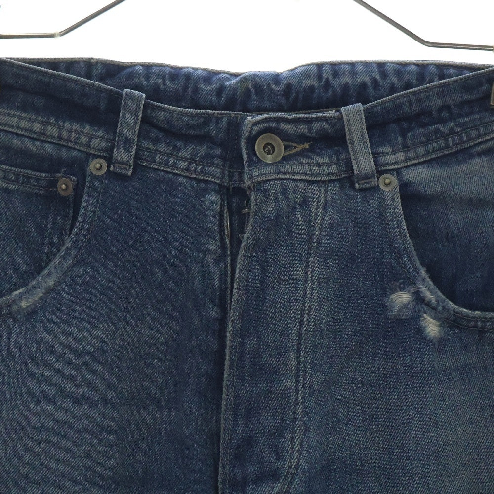 Maison Margiela 1(メゾンマルジェラ) 5ポケット バックル付 ウォッシュ加工 ストレートデニムパンツ インディゴ レディース S50LA0240 S30383