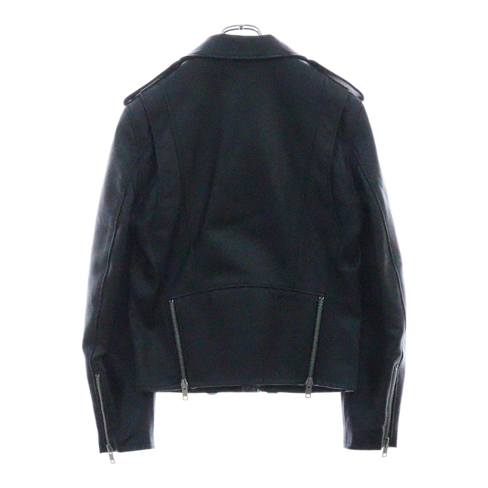 CELINE(セリーヌ) カーフスキン クラシック バイカー ダブルライダースジャケット ブラック 2E158599E