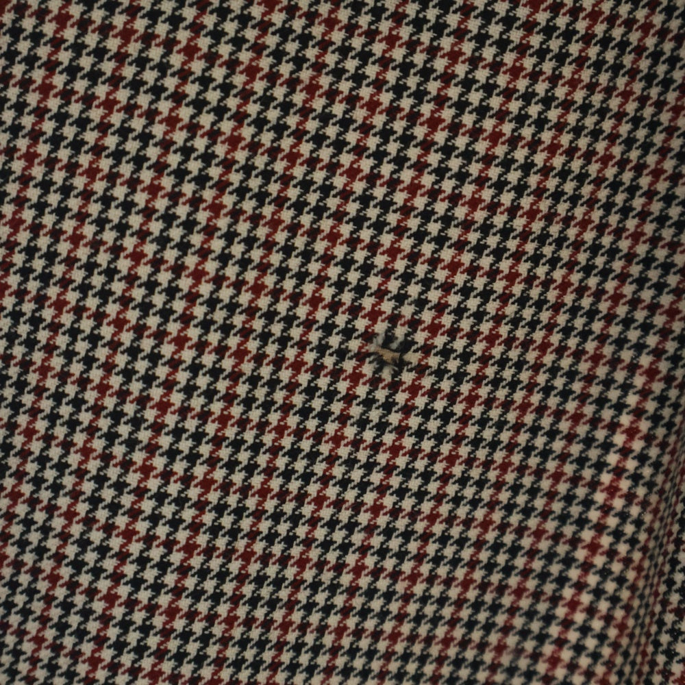 GUCCI(グッチ) HOUNDSTOOTH WOOL MOHAIR TRACK PANTS 千鳥格子柄 ウールモヘア トラックパンツ レッド/ベージュ 522947 Z542J