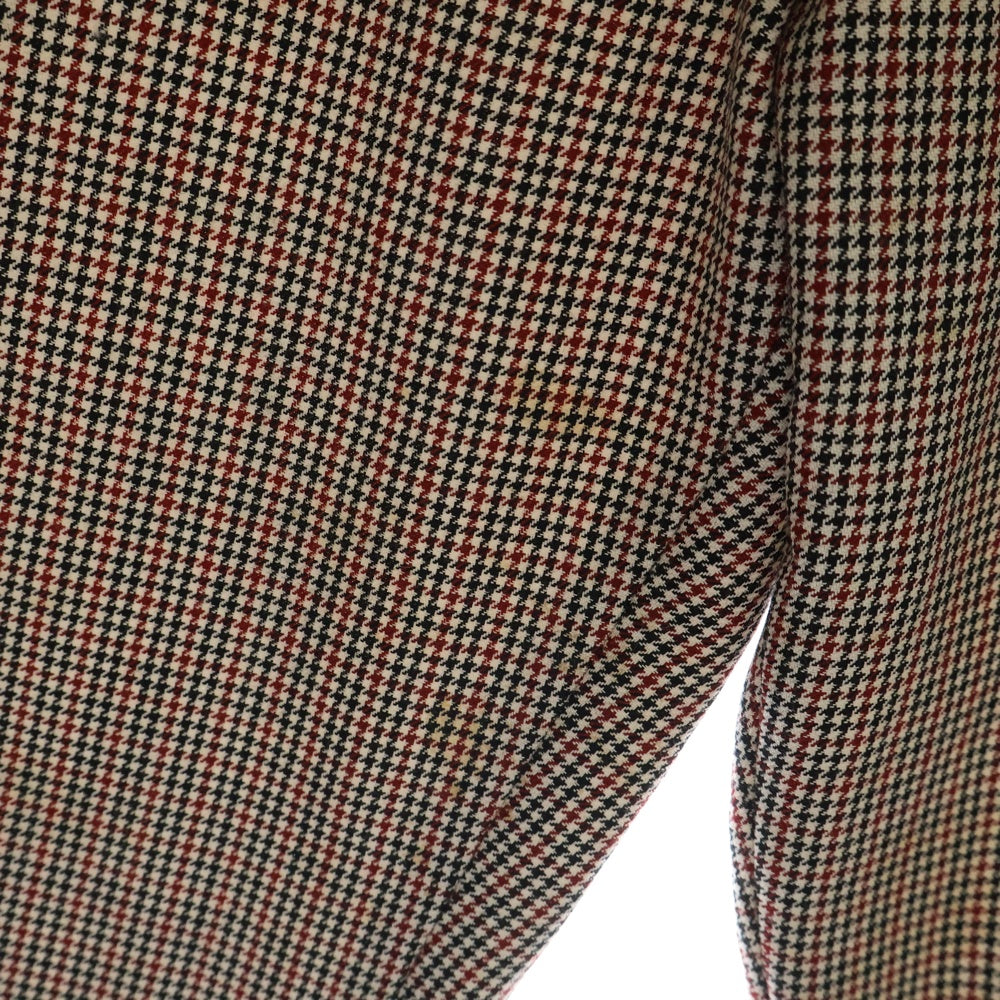 GUCCI(グッチ) HOUNDSTOOTH WOOL MOHAIR TRACK PANTS 千鳥格子柄 ウールモヘア トラックパンツ レッド/ベージュ 522947 Z542J