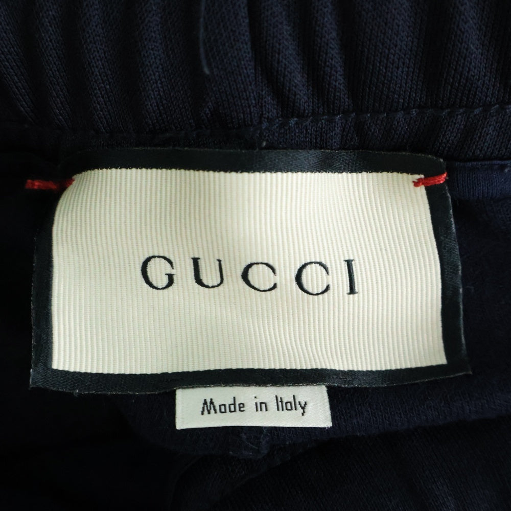 GUCCI(グッチ) テクニカルジャージ サイドライン ジョギングパンツ ネイビー 474635 X5T39