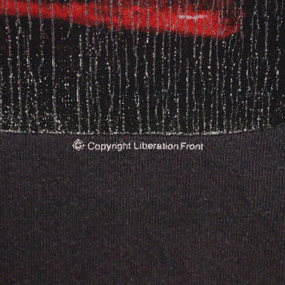 SAINT MICHAEL(セントマイケル) 24SS SAINT CLUB L/S TEE ヴィンテージ加工 セイントクラブ バックプリント クルーネック 長袖Tシャツ カットソー ブラック SM-YS8-0000-016