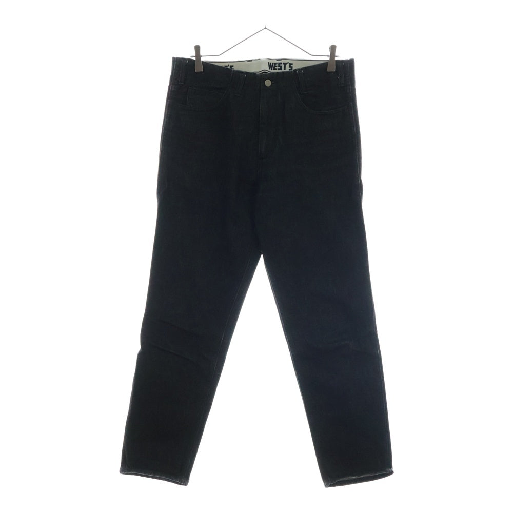 WESTOVERALLS(ウエストオーバーオールズ) 806T DENIM テーパード ジップフライ デニムパンツ ジーンズ ブラック 19FWPT806