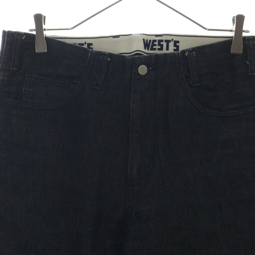WESTOVERALLS(ウエストオーバーオールズ) 806T DENIM テーパード ジップフライ デニムパンツ ジーンズ ブラック 19FWPT806