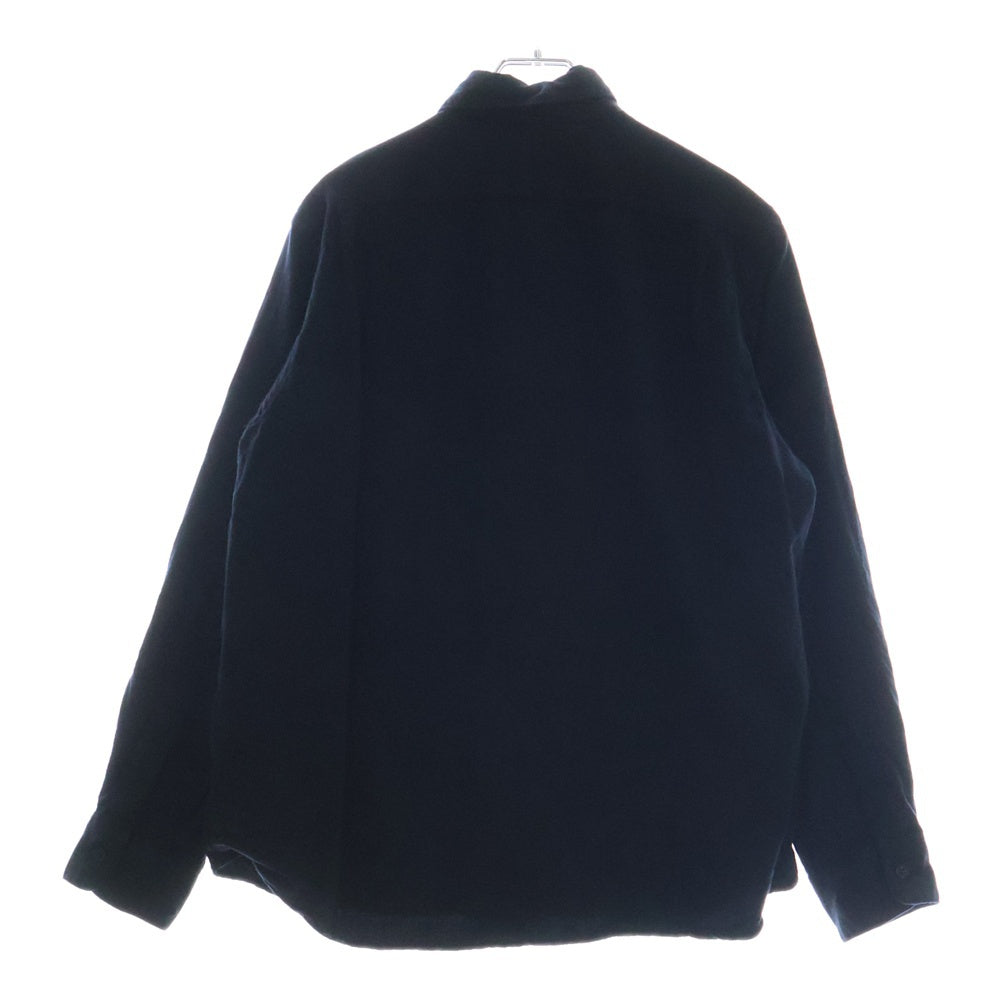 SH(エスエイチ) WOOL REGULAR COLLAR SHIRT ウール レギュラーカラー 長袖シャツ ブラック SH-GMBT-021