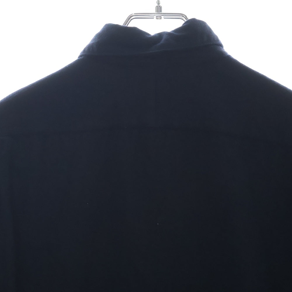 SH(エスエイチ) WOOL REGULAR COLLAR SHIRT ウール レギュラーカラー 長袖シャツ ブラック SH-GMBT-021